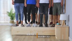 Solid Wood Bed 1.2/1.5/1.8M Household Twin Pine Wood Bed Modern Simple and Economical Rental Housing Frame with Headboard Base Drawer