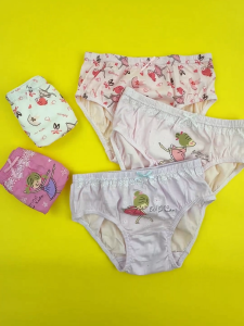 [Fast Shipping] 5 Pcs Girl Briefs Cute Pink Brief Soft Cozy Cotton Underwear for Kids Girl 2-12 Yrs