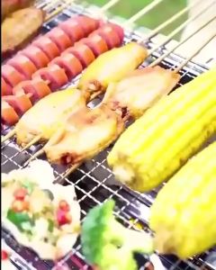 [แถมแพคเกจหรูชุด19ชิ้น]BBQ เตาปิ้งย่าง พับเก็บได้ ทอดย่างได้ เตาย่างบาบีคิว สแตนเลส เตาย่างถ่าน บาร์บีคิว สำหรับ5-25คน