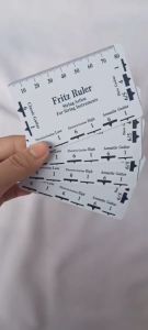 Penggaris Ruler Pengukur Gauge String Action Pitch Guide Luthier Tool Guitar Bass Banjo Plastik