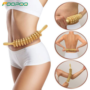 ไม้โค้งมือถือ Roller Stick12 Roller Trigger Point Body Therapy Massager สําหรับ Fasciaเซลลูไลท์กล้ามเนื้อระบายน้ําเหลือง