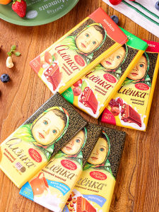 Alenka Milk Chocolate Bar with Hazelnuts Large Head Doll Casual Snack Gift Boxed Russian Production Net Content 90g