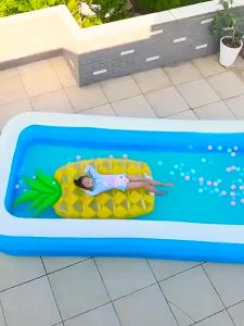 Kids Inflatable Swimming Pool 3-Layer Thickened Outdoor Family Play Portable Foldable Children Swimming Pool 115-305cm
