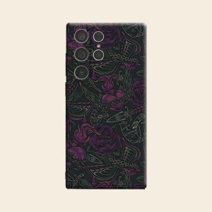 Vintage Rose Tattoo Style Luxury Fashion Full Lens Protective Case for Samsung Galaxy S26 S25 S24 A56 A36 Plus Ultra