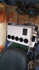 bộ điều hòa điện oto tải-máy xúc đào -công trình.12V-24V. lắp rời. Bh 12 tháng