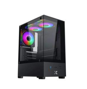 Vỏ Case máy tính Xigmatek View 3GF (EN44687) - Kính Bên Hông - M-ATX - Kèm 3 Fan RGB - Hàng Chính Hãng - Mẫu Case Thấp Nhỏ