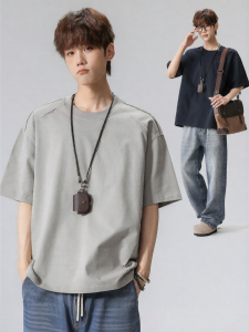 Wood soon | Round Collar Short Sleeve T-Shirt