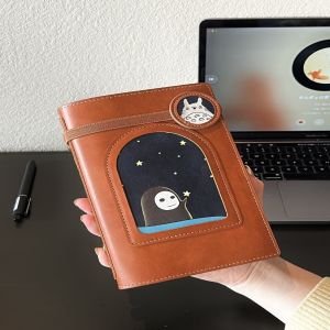 Ponyo A6 Leather Notebook Day Planner Cute Cat Dragon Diary Book Pinocchio Anime Unnamed Male Livonian Loose Leaf Binding
