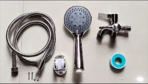 PAKET HAND SHOWER BULAT CROEM 076 + KRAN CABANG