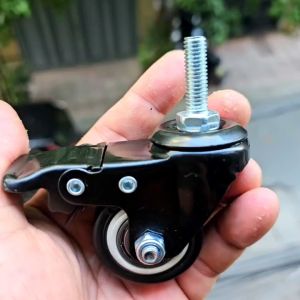 Bánh xe 1.5inch ( 40mm) đẩy hàng có bạc đạn và khóa SOUNDMAX cao cấpBánh xe nhựa PVC 40mm. Loại tốt