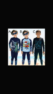 Baju Renang Anak Laki Laki Motif Dino Shark Gamer Setelan Renang Lengan Panjang 2–13 Tahun