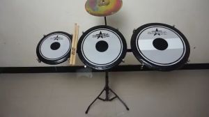 Tam -Tam Drumb 1 Simbal/ Mainan anak/Tam-Tam Drumb Band/Tam-Tam Angklung/Tam- Tam Angklung ( Bonus Stik Berkualitas)