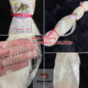 0.40 x 4” x 50MD x 45.7Mtr(Mata Lintang)Isi Jaring Kosong/Dolphin Brand/Fishing Net