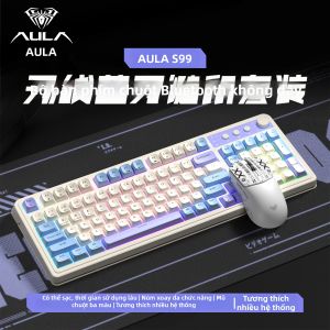 AULA | Bàn Phím Không Dây Ba Chế Độ Bluetooth Cảm Giác Cơ Im Lặng Cho Văn Phòng
