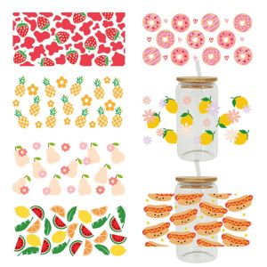 สติ๊กเกอร์ตกแต่งแก้วแบบไม่มีรอยคราบ พิมพ์ลายการ์ตูนสีสันสดใส ตกแต่งแก้วน้ำแบบกันน้ำ คริสตัล เครื่องประดับตกแต่ง