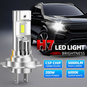 2PCS h7 LED Canbus Headlight 50000LM High Bright Upgrade CSP 3570 H7 Fog Lamp Car Led Light Bulbs 6000k White With Cooling Fan