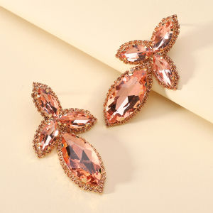Fashion Y2k Bride Decor Wedding Party Jewelry Trend Luxury Design Glass Charm Dangle Drop Earrings For Women Ear Accessories