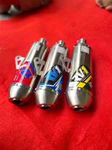 SLINCER SLENSER SILINCER KNALPOT RACING NORIFUMI RV1 KUNING INLET 38 & 50 UNTUK CRF150LKLX BFKLX DTRACKERKLXYAMAHA WR 155