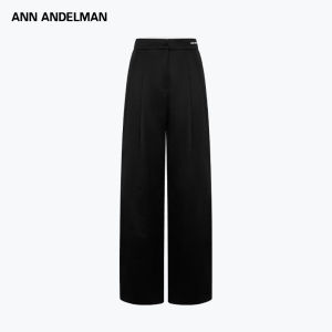 ANN ANDELMAN | New Straight Leg Wide Leg Drape Acetate Trousers