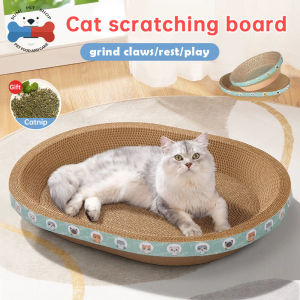 Oval Cat Scratcher Plus-Size Round Cat Scratcher For Big Cat Corrugated Durable Cat Scratch Toy