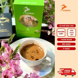 Cà phê hòa tan sôcôla và bạc hà CRUSH Konnai Coffee cà phê nguyên chất kết hợp với sữa thực vật hương vị socola bạc hà