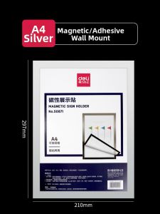deli | Transparent Sealed Hanging Protection Cover For A3 A4 Docs Magnetic Cards