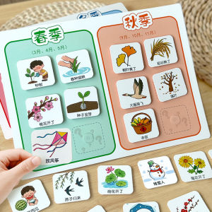 Thẻ Ghép Hình Chủ Đề Bốn Mùa Montessori Giáo Dục Sớm Đồ Chơi Giáo Dục Trí Tuệ Cho Trẻ Mẫu Giáo