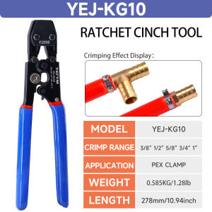 Automotive Ratchet CV Joint Clamp Pliers YEJ-KG10 Air/Water Hose Fixing Pliers Stainless Steel Clamps Crimping/Nutcracker Pliers