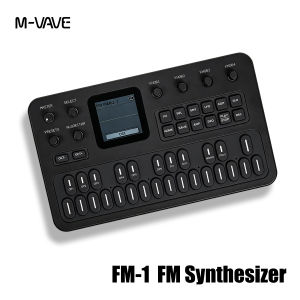 M-VAVE | M-VAVE FM-1(SK15) Black FM1 Synthesis Keyboard – 6 Operators 32 Algorithms 128 Presets Reverb/Distortion 16-Step Sequencer