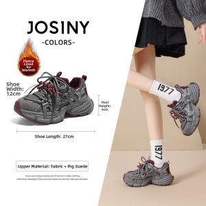 Josiny | Thick Platform Fleece Lined Comfortable Womens Shoes