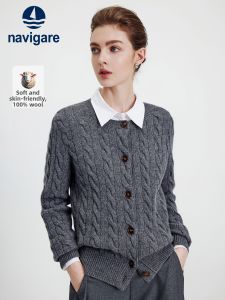 Navigare | Wool Cable Knit Cardigan