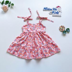 Váy Babydoll 2 Dây Bé Gái 4 Đến 28kg Chất Thô Hoa Mềm Mát [V001]