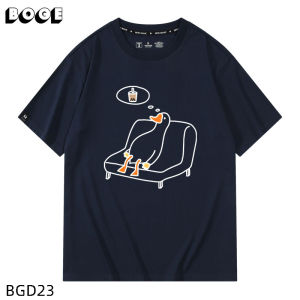 Cartoon Duck Print Cotton T-Shirt
