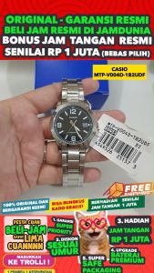 CASIO ORIGINAL - CASIO MTP-V004D-1B2 - Men - Silver Hitam - Stainless - NEW - Jam dunia JD18ST # Jam Tangan Pria Cowok Anti Air Digital Analog + CASIO MTP V004D 1B MTP-V004D V 004 D MTPV004 MTP-V004 MTPV004D MTP-004 MTP-V004D-1B V004 s001 $ WR0 STS SD7