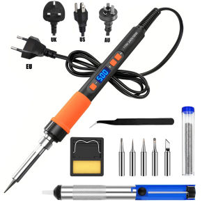 ILIBILIB 90W Soldering Iron 110V-240V LCD Interface 180-500°C Thermal Guard 6-In-1 Set