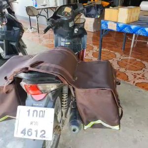 กระเป๋าพ่วงมอเตอร์ไซค์ เนื้อผ้าเคลือบ PVC สั่งตัด 43 รายละเอียด PCX Nmax Forza300