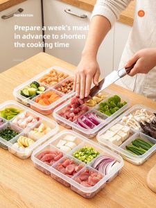 Food Grade Kitchen Storage Box for One Weeks Meal Preparations Refrigerator Storage for Frozen Meat Garlic Onion Ginger