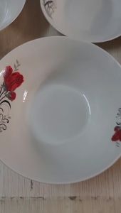Tô loe gốm sứ họa tiết Hoa đỏ