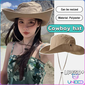 Need Cowboy Hat UV Protection Mountaineering Hat Outdoor Fisherman Hat Male and Female Rolled-Brim Hat