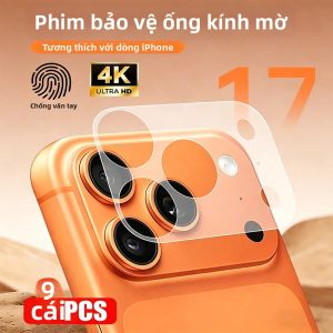 NNBILI 9H Nano Matte Lens Base Protector Film Chống Vân Tay Chống Chói Cho iPhone 17 Pro Max/Pro/Air/Series Bộ 9 Món