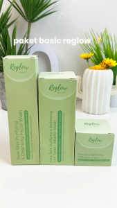 Reglow Skincare Ori By Dr Shindy Paket Basic Simple Whitening NEW Free Pouch Exlusive Mencerahkan Wajah Menghilangkan Flek Glowing Paket Reglow Skincare Serum Muka Mencerahkan Melembabkan Skincare Cocok Untuk Semua Jenis Kulit Wajah Krim Muka Siang Malam
