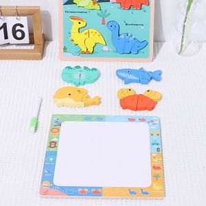 2 in 1 kids wooden puzzles and drawing board birthday goodie return gifts