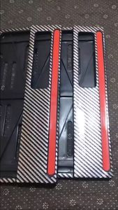 Dudukan Plat Nomor Motor Cover Plat Nomor Motor Carbon List Merah Universal BISA SEMUA MOTOR