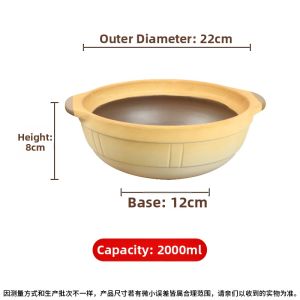 Traditional Unglazed Versatile Use Heat-resistant Clay Pot