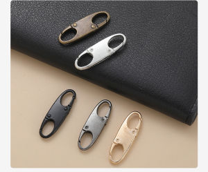 5Pcs Detachable Metal Zipper Slider Pull Tab Zipper Clothing Bag Suitcase Diy S-type Double Head Zip Women Bags Accessory Theftproof