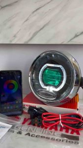 Lampu depan Rx king New peredam custome biled ASLI projector CR7 devil RGB batok ring ori + Relay