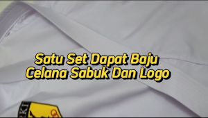 Baju Karate Anak Satu Set Logo Bordir