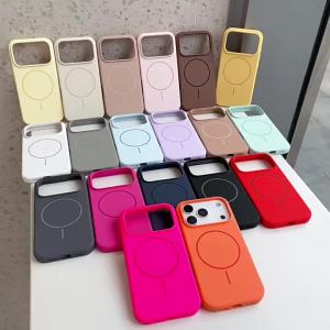 Original Liquid Silicone For Magsafe Magnetic Case For iPhone 17 Air 16 15 14 13 12 Pro Max Plus Wireless Charging Soft Cover
