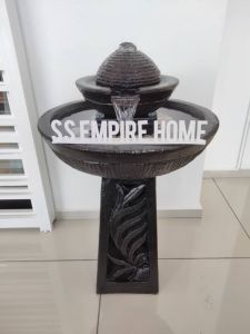 S45 Black Feng Shui Water Fountain Ball Pond Kolam Air Sandstone Garden Water Feature Balinese 风水流水喷泉瀑布池 Waterfall Home