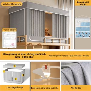YANXI | Màn Chống Muỗi và Chắn Ánh Sáng Cho Giường Ký Túc Xá